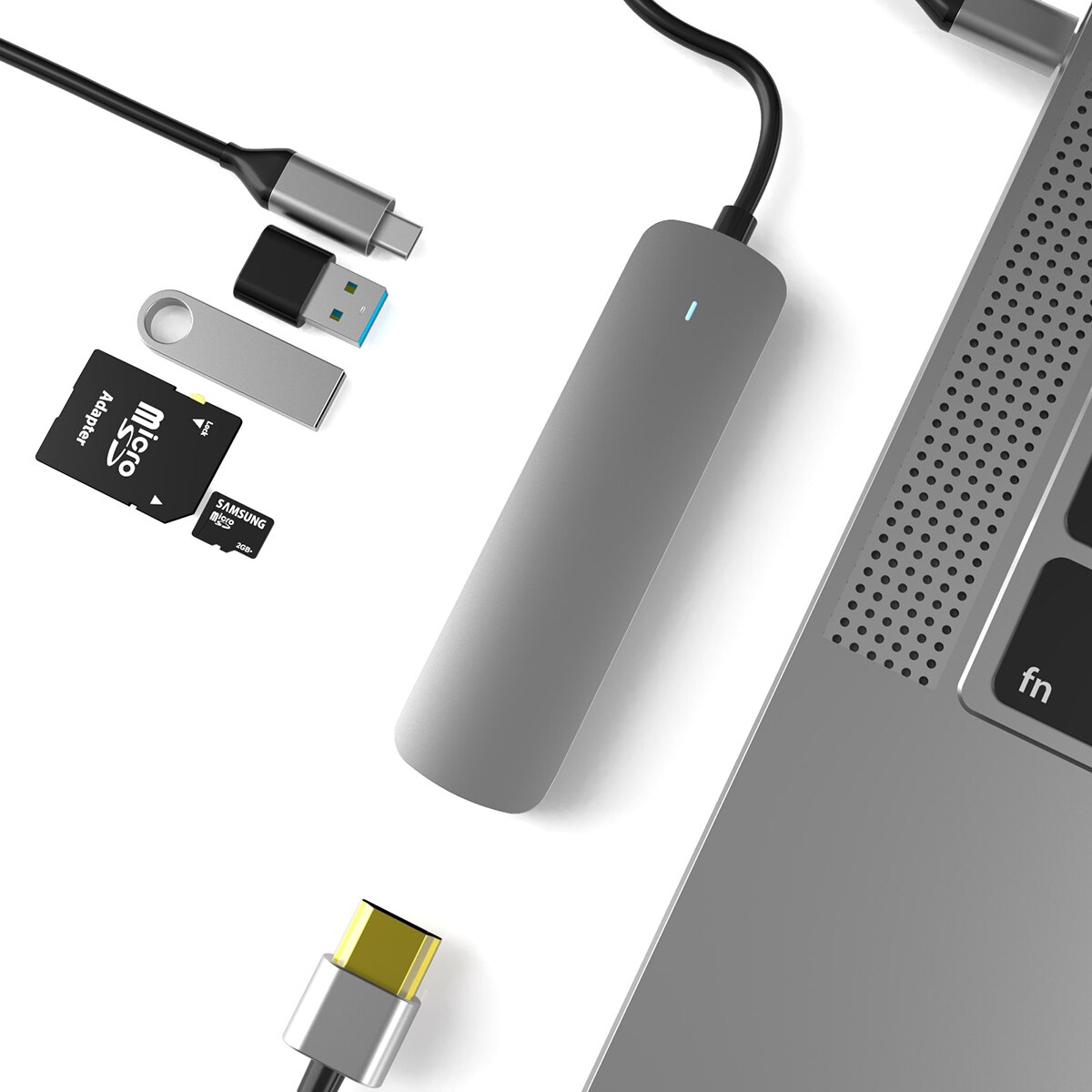 Adaptador de carga usb c para hdmi, hub usb 3.0, doca sd tf para macbook pro air, dell, hp, lenovo, tipo c