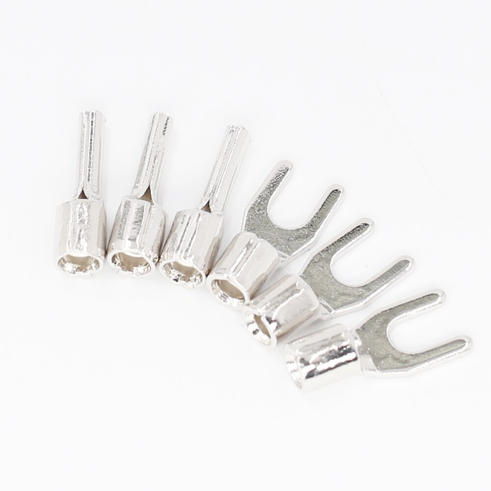Viborg alta qualidade vp201r + vp202r puro cobre ródio chapeado high-end conector de alimentação para y lug terminal 3 pá + 3banana