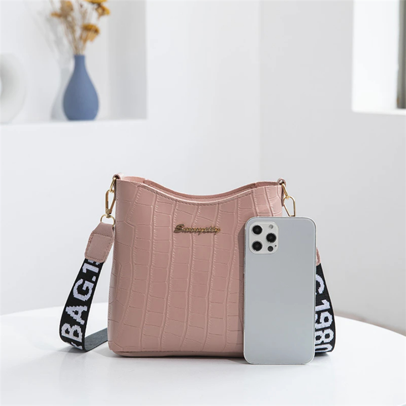 Crocodile Messenger Bags For Women Luxury Ladies Handbags Bucket Bag Pu Leather Crossbody Shoulder Bag Female