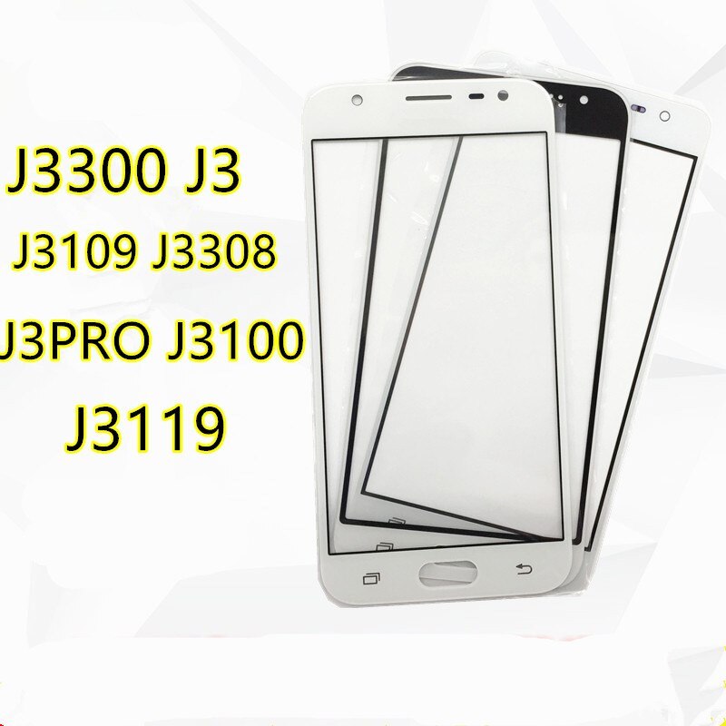 J330 buitenste scherm voor samsung galaxy  j3 pro  j3 front touch panel lcd-scherm uit glazen afdekking lens telefoon reparatie vervangen onderdeel