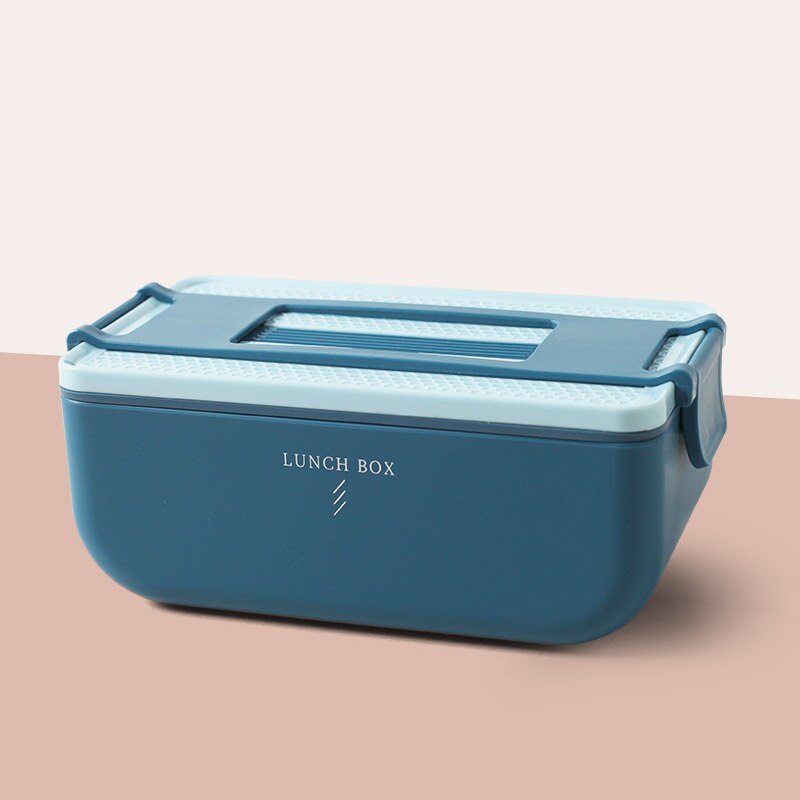 Madpakke mikroovn bento box beholdere madopbevaring frokostkasse picnic lækagesikker 800ml 1600ml: 800ml blå