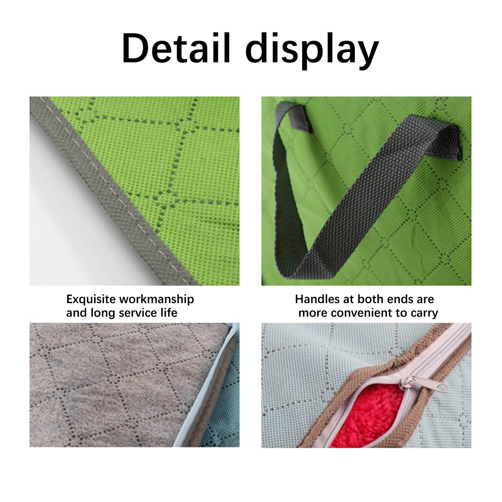 Foldable Quilt Storage Bag Moisture Dust Proof Closet Organizer Non-Woven Blanket Pillow Storage Large Mobile Clothe Visible Bag
