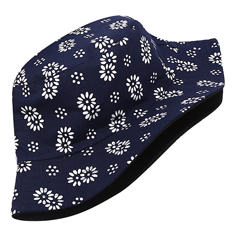 Two Sided Reversible Daisy Bucket Hat for Men Women Fisherman Hat Panama Bob Hat