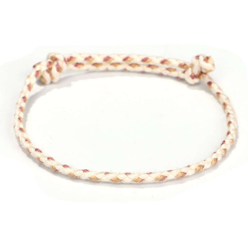 Pulseira prateada da sorte tibetana feminina, bracelete de corda com nó na cor boho: 1