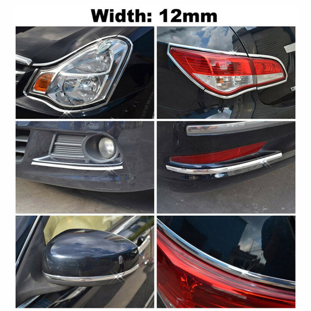 Zilveren Auto Decoratieve Strip Beschermende Accessoire Onderdelen Universele Isolatie