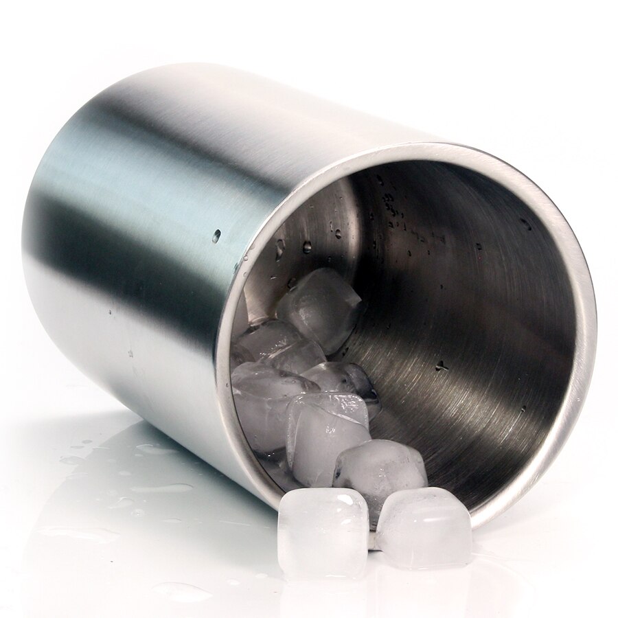 Wine Chiller - Double Wall Ice Bucket Cooler Stainless Steel with Matt Brushed Surface - Keeps Wine Champagne Cold