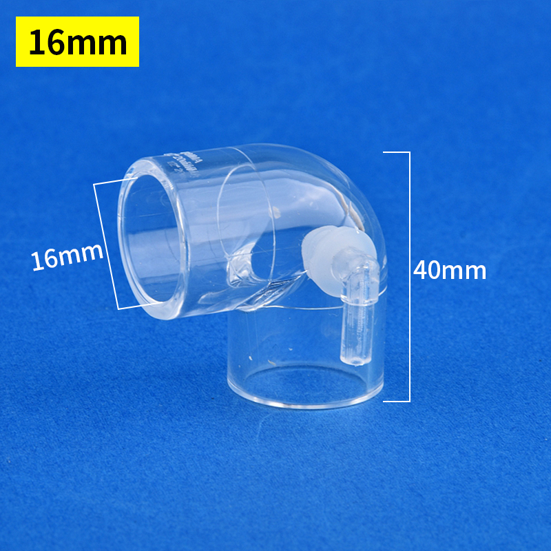 Pvc Elleboogconnector Fish Tank Anti-Sifon Connector Backflow Preventie Bodemfilter Backwater Proof Toenemende Zuurstofverbinding: Bruin / 1/2''