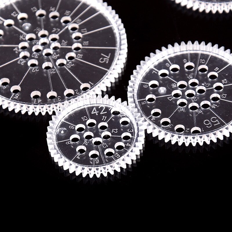 1Set Spirograph Deluxe Set Tin Set Gelijkspel Spiraal Ontwerpen Grijpende Tandwielen & Wielen Trekken Educatief Speelgoed Schoolbenodigdheden