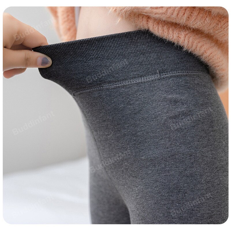 Mallas cálidas para niñas y adolescentes, pantalones ajustados con forro polar de algodón, de otoño e invierno, con lazo de punto, 2-12T