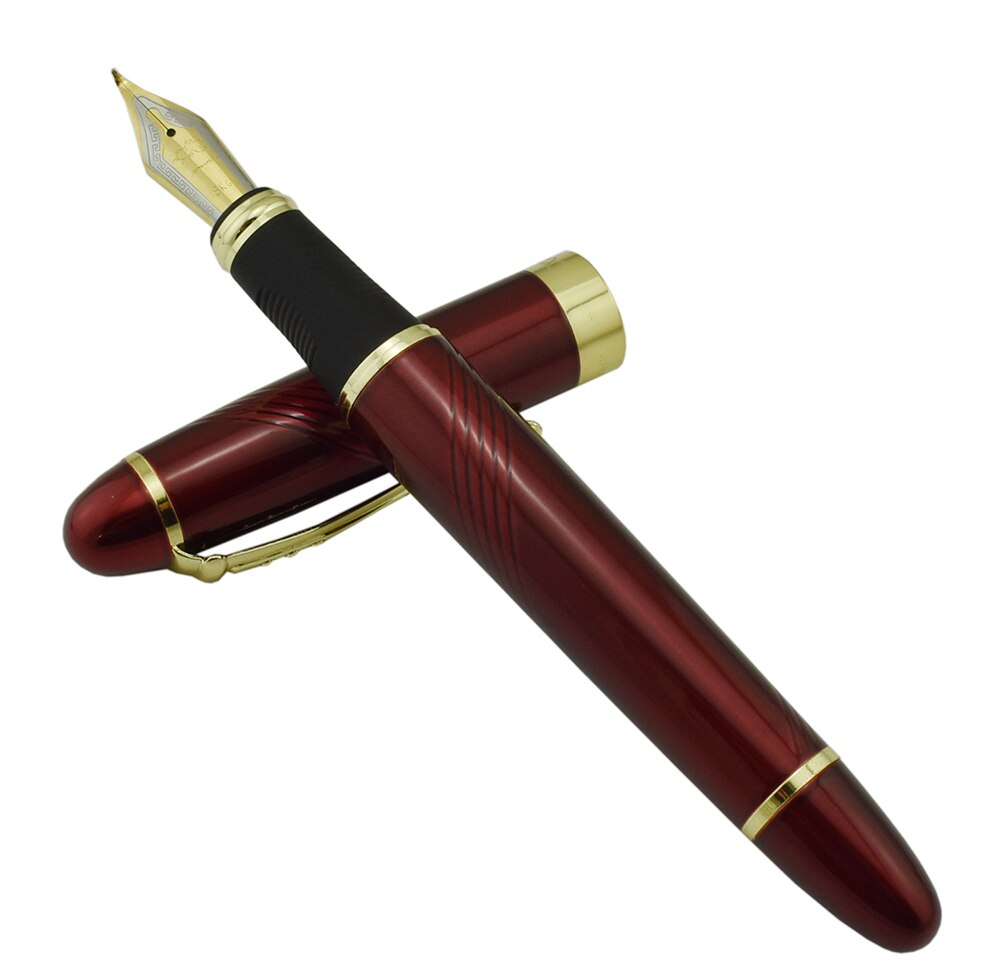 Jinhao X450 Metalen Kalligrafie Gebogen Nib Vulpen 450 Geavanceerde Klassieke Inkt Pen met Gouden Clip voor Kantoor School Thuis praktijken