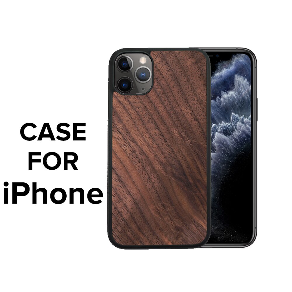 Coque en bois naturel 100% pour iphone, compatible modèles 6, 6S, 7, 8, 11pro max, SE2, XR, XSMax