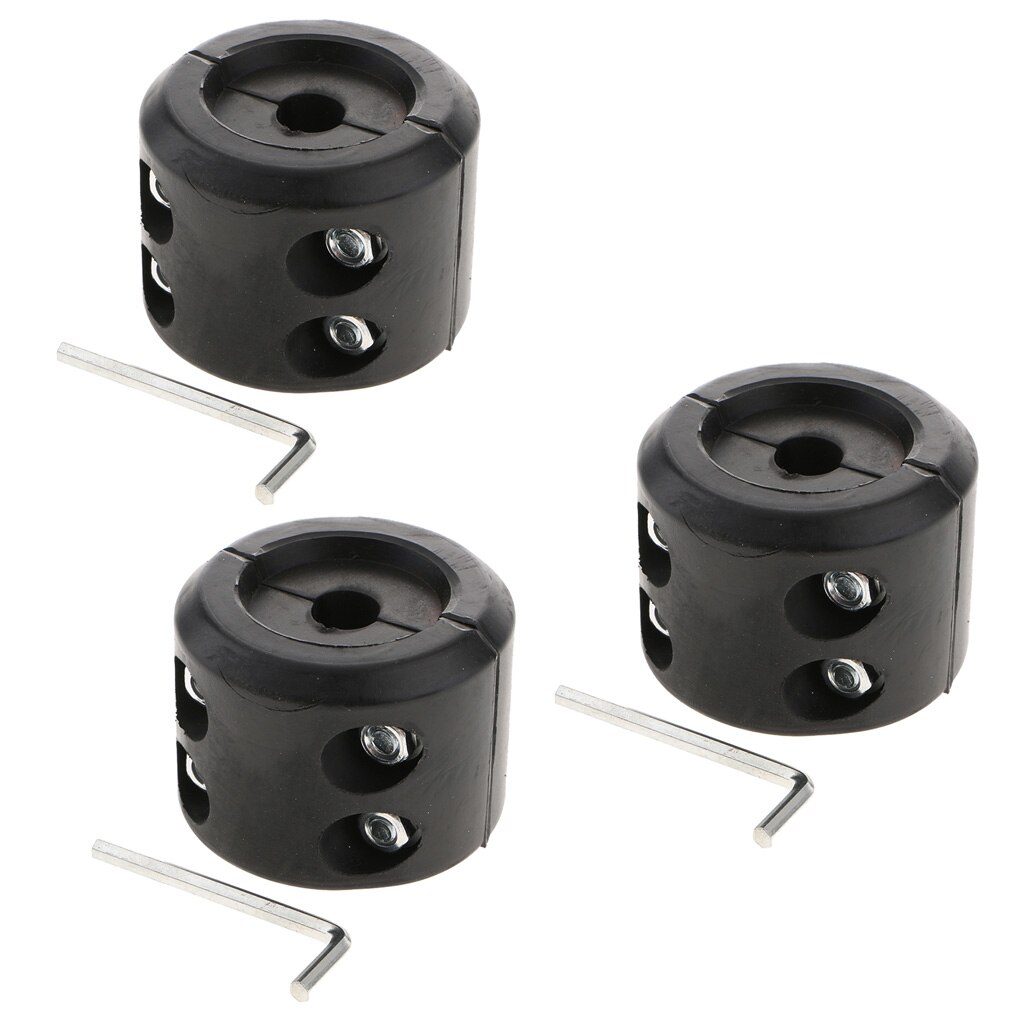 3X Schwarz Winde Kabel Haken Stopper Gummi Seil Linie Sparer für ATV UTV Fahrzeug 1/2 zoll Kabel Öffnung Durchmesser, perfekte passen
