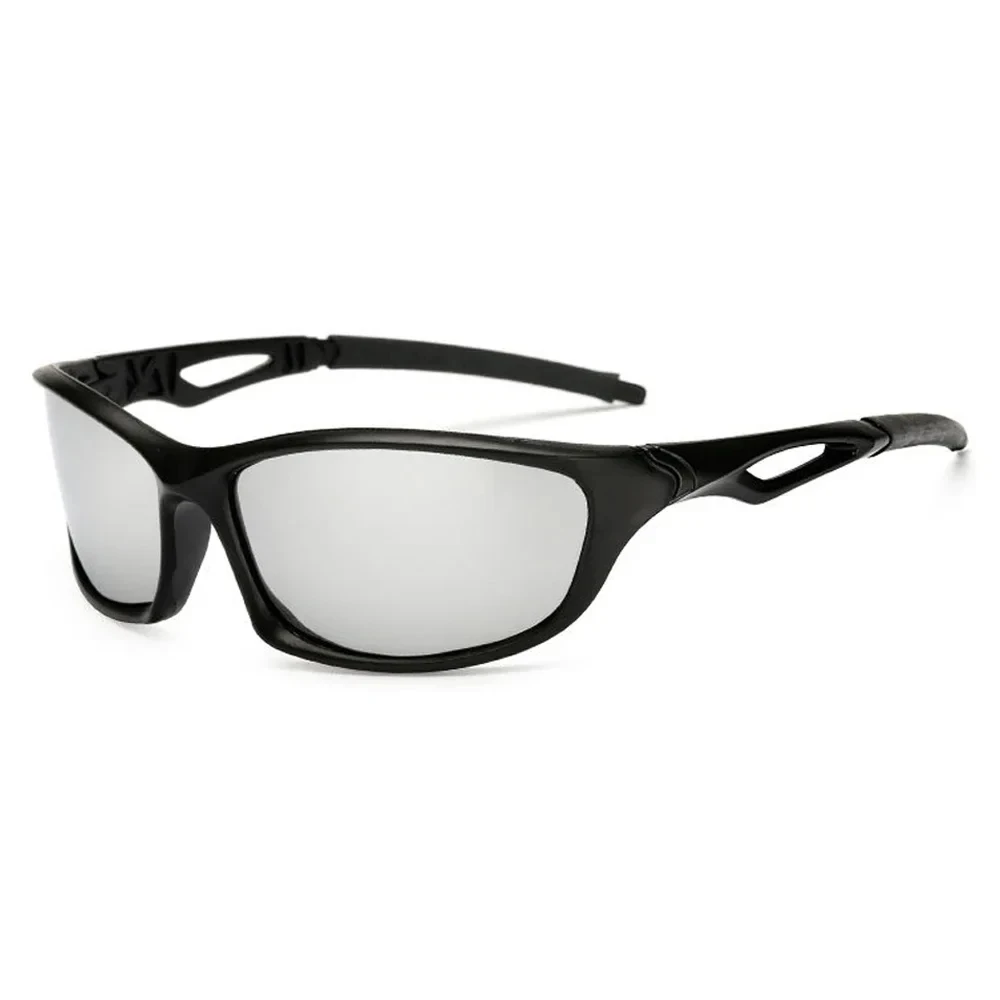 2025 Gepolariseerde Zonnebril Mannen Vierkante Sport Zonnebril voor Mannen Rijden Vissen Zwart Frame Goggle UV400: Roze