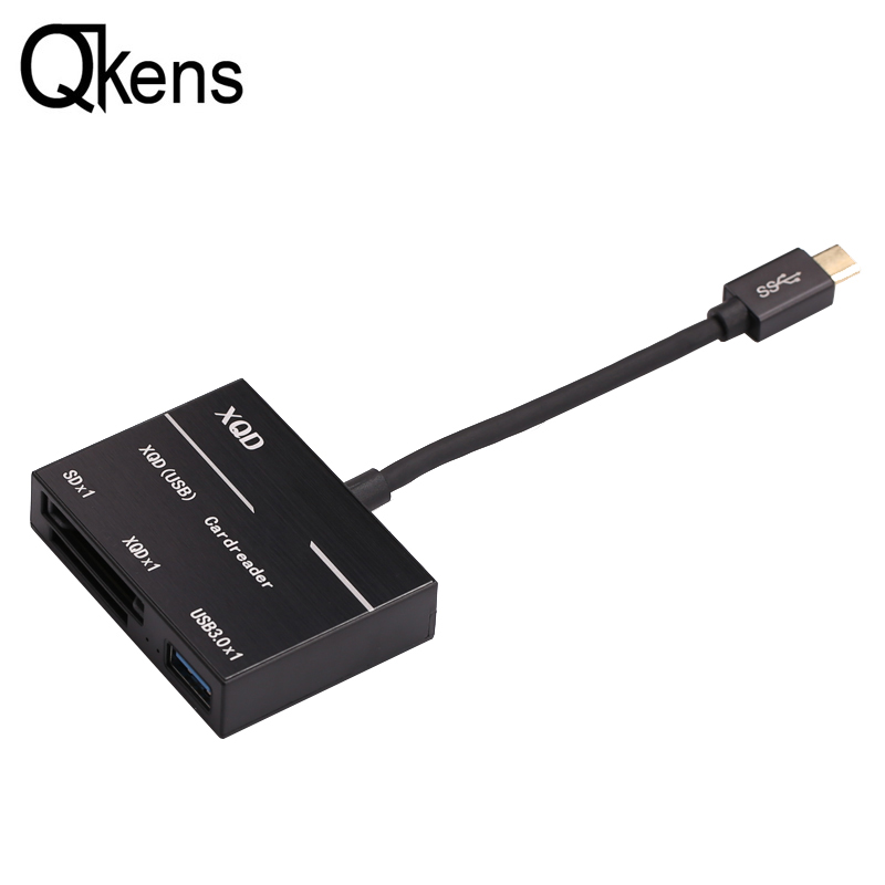 Lector de tarjetas SD de alta velocidad tipo C a XQD USB 3,0 adaptador de equipo informático de cámara de alta velocidad para Sony Serie G y tarjeta Lexar XQD