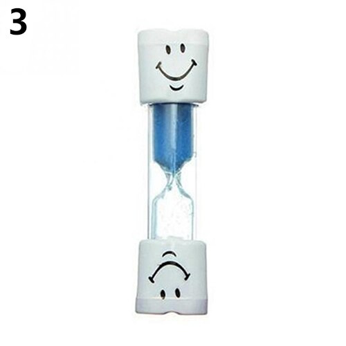 Enfants enfants dent brossage minuterie 3 Minutes souriant visage sablier sablier douche sablier sablier horloge sablier: Bleu