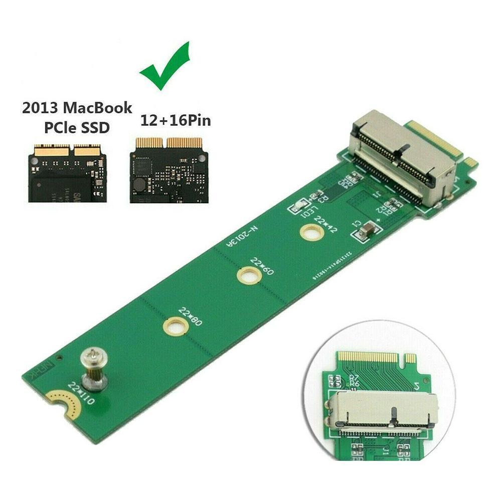 Voor Macbook Air Pro 12 + 16 Pins Ssd Naar M.2 Key M (Ngff) Pci-e Adapter Converter Kaart Voor Pc Computer Accessoires