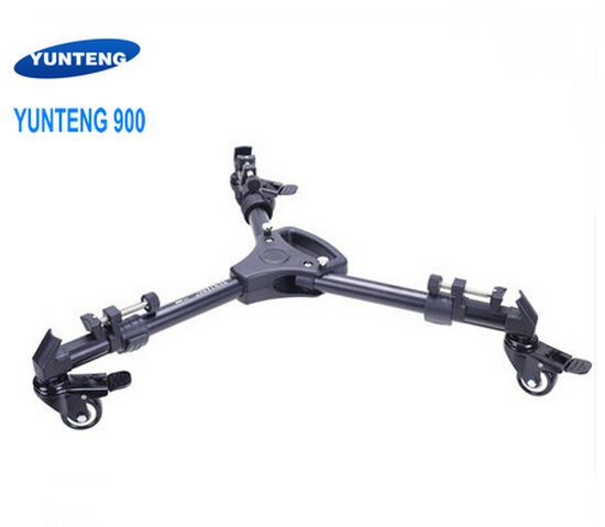 Pro 3 roues poulie universelle pliable caméra trépied socle de chariot support 900