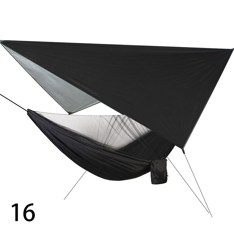 1pcs outdoor camping nylon parachute cloth automatic quick-opening mosquito net hammock canopy set sky tent S7B0983: 16