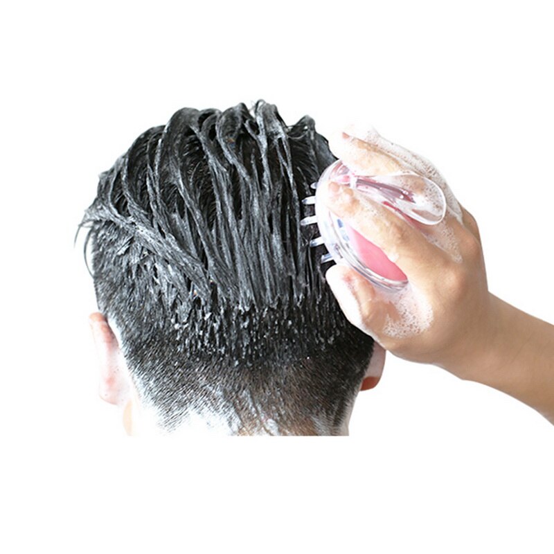 1 Uds. De cepillo de champú de silicona para ducha del cuero cabelludo, cepillo de masaje para pelo, peine masajeador de cuero cabelludo