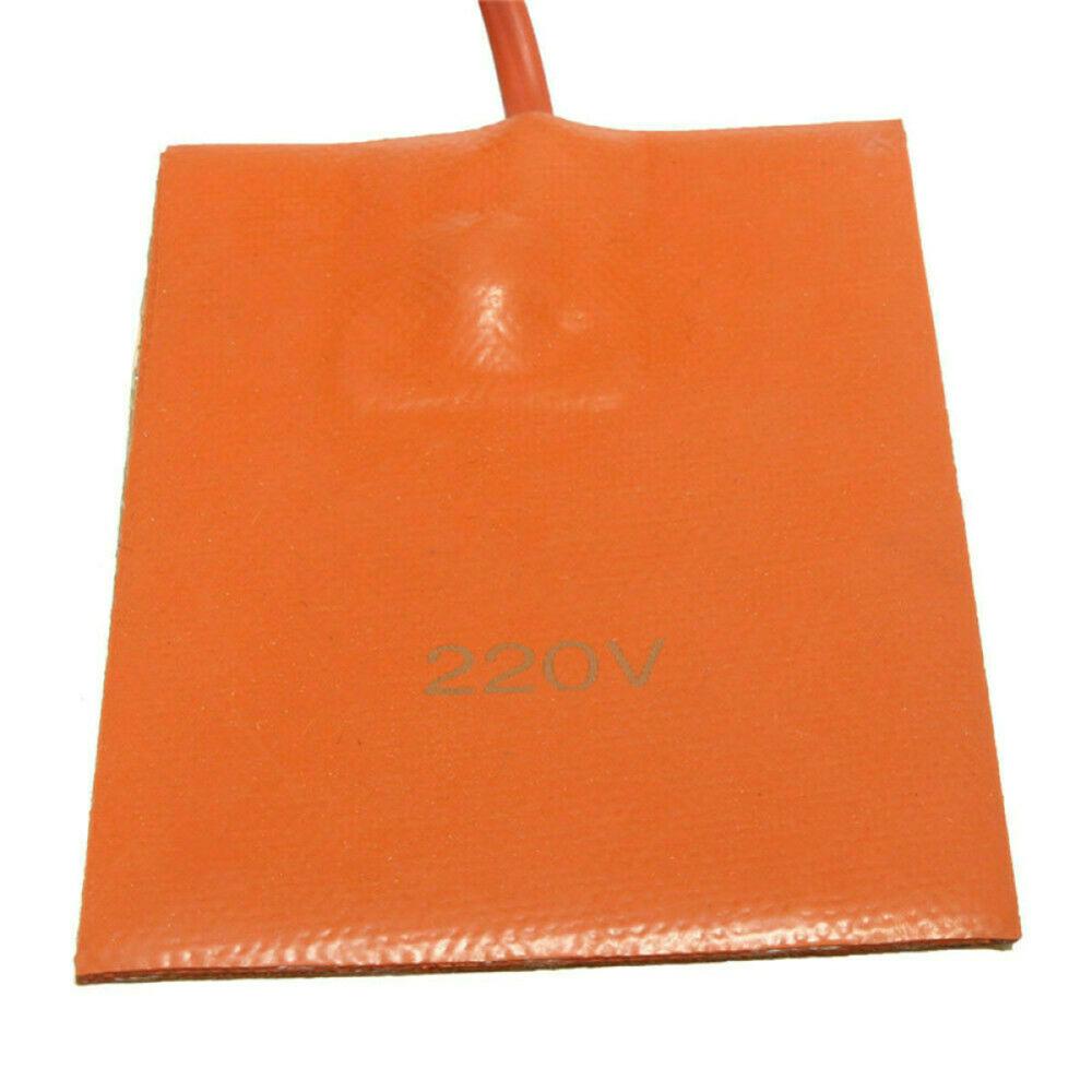 Tapis de chauffe-huile pour moteur de voiture, 220v, 120w, 1 pièce, réduit l'usure, prise ue, 210cm, Orange, Silicone, caoutchouc, plaque chauffante