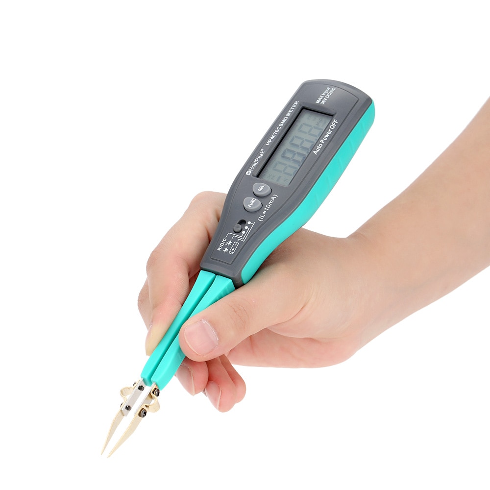 Handheld Smart SMD Tester Tweezers Resistor Capacitor Diode Continuity Intelligent Testing Clips with Relative Value