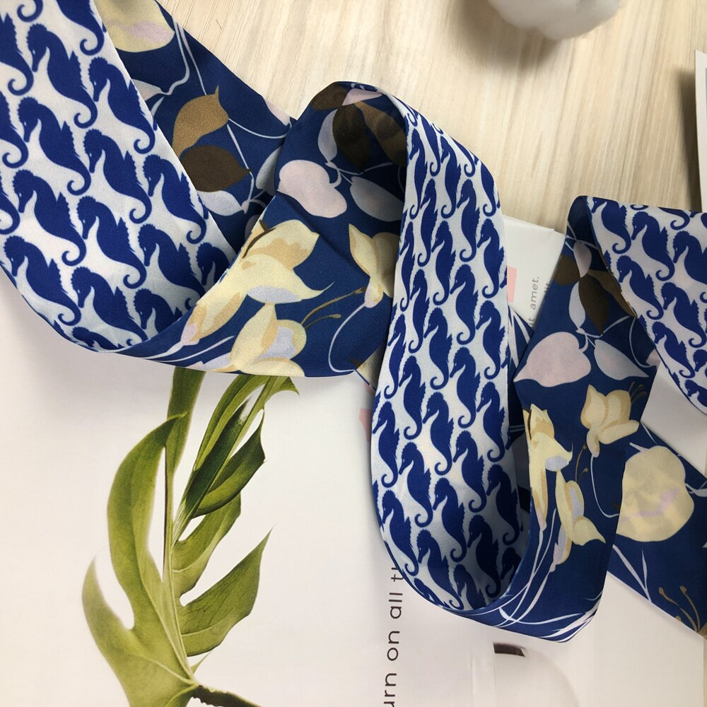 47"x2" Skinny Scarf Extra Long Slim Solid Ribbon Belt Thin Tie Neck Neck scarf, Hair Tie Band