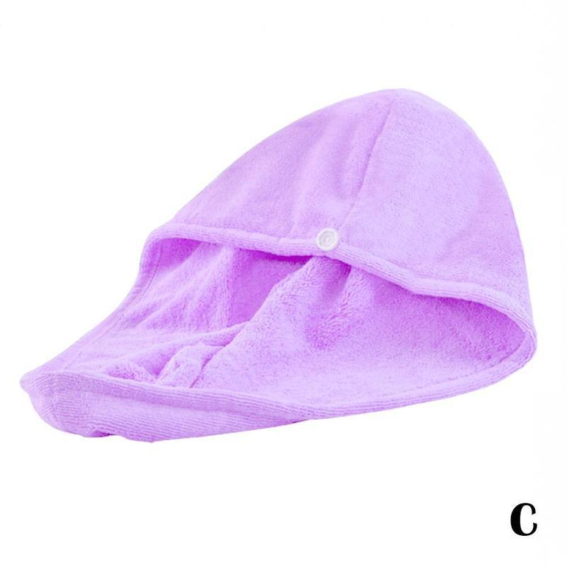 Microfiber Dry Hair Cap Super Absorbent Quick-dry Hair Hat Hat Bathroom Towel Bath Women Cap Accessories M9M8: C