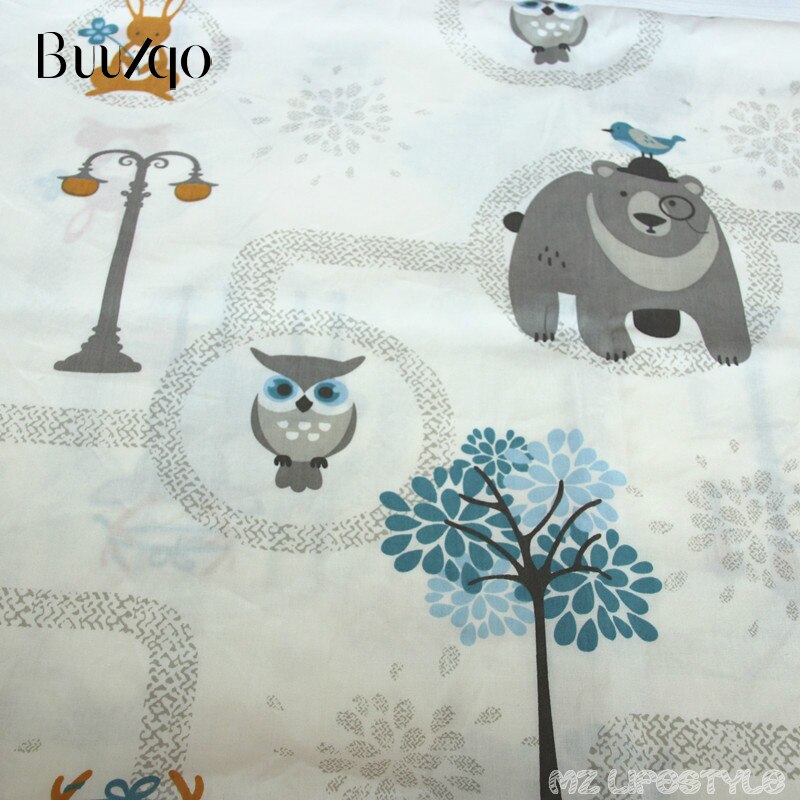 Buulqo Printed Bear Cotton Fabric Kids Cotton Twill Tissue for Sewing Quilting Patchwork quilts Tissue