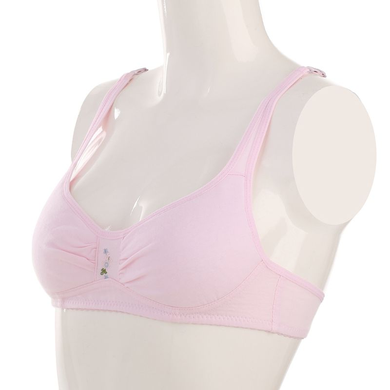 Jonge tienermeisjes katoenen geborduurde ademende trainingsbeha tienermeisjes ondergoed kind kleine bh tienertops kleding