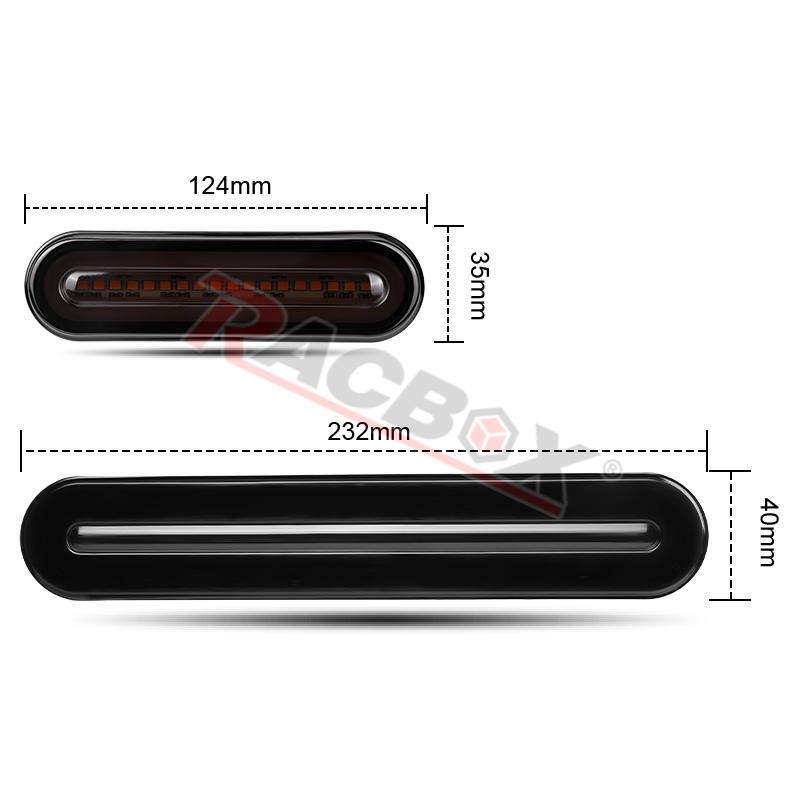 55 led rem-, achter- en knipperlichtbalken (drl) voor motorfietsen 110 richtingaanwijzers, achterlichten voor cafe racer, chopper, bobber en cruiser