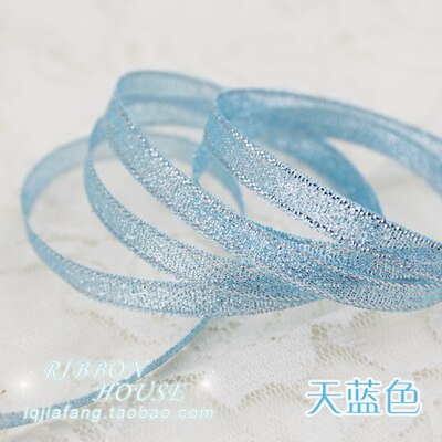 Ruban en Satin coloré cristal corail rose, 1/4 pouces (6mm), pour emballage noël anniversaire, bricolage: light blue