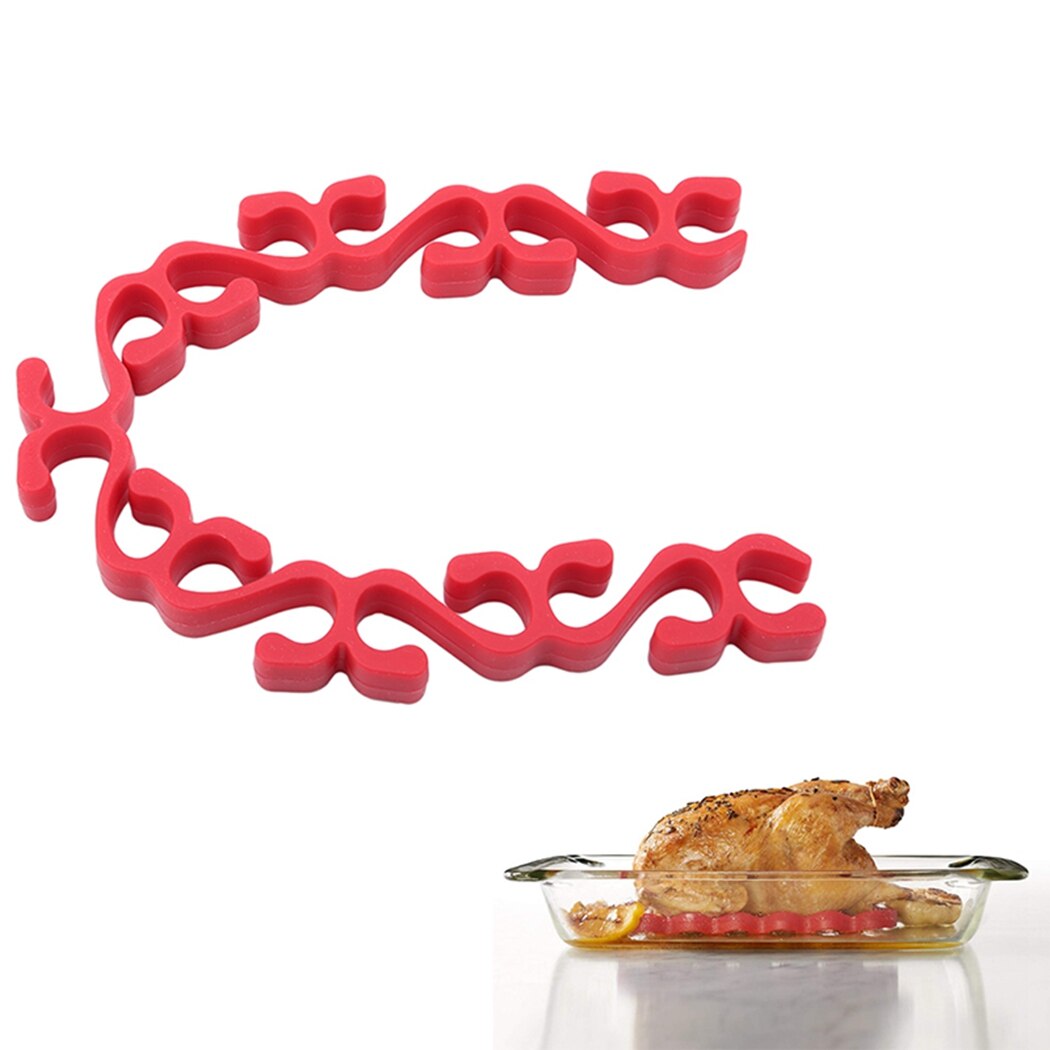 Roasting Rack Heat-resistant Flexible Silicone Baking Rack Nonstick Metal Cake Cooling Rack Stand Cooler Holder Baking Tools