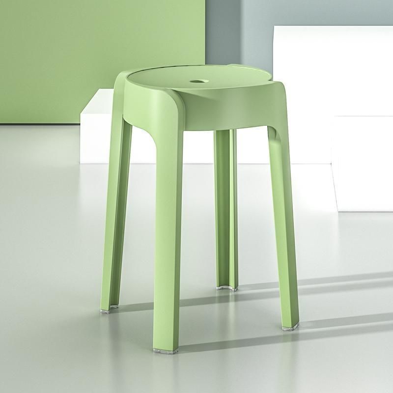 Thuis Gebruik Kan Worden Gestapeld Plastic Krukken Meubels Fortabele Kruk Ronde Kruk Mode Creatieve Hoge Nordic Eenvoudige Stoel Poef: 1