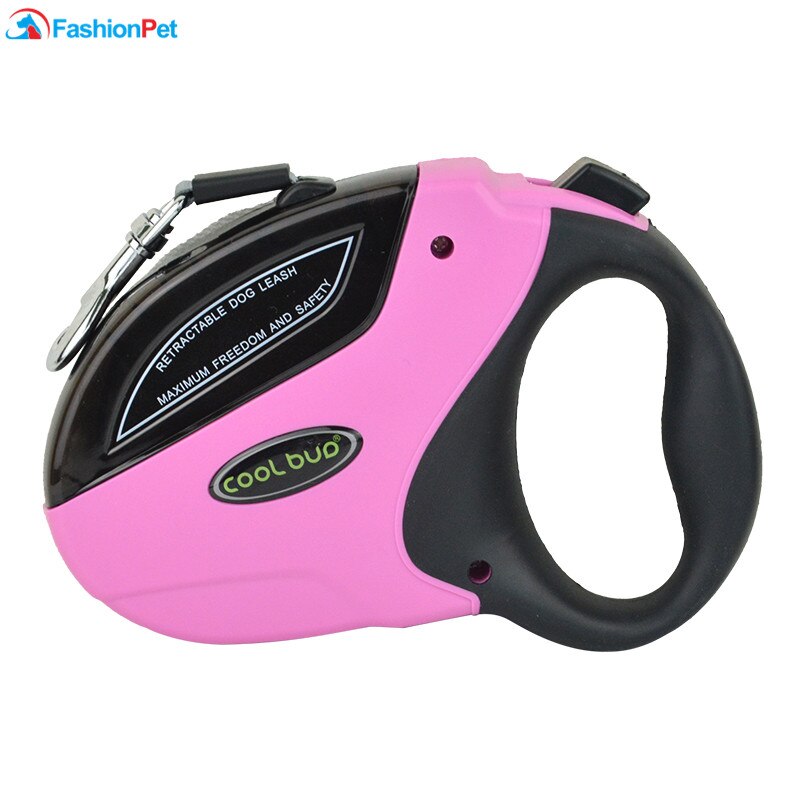 5M 50KG Pet Retractable Leash ABS Large Medium Dog Automatic Walking Leash Lead: JF016 Pink