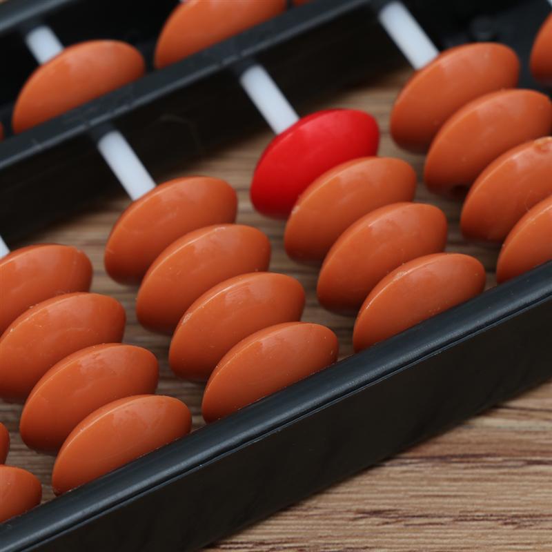 1pc Soroban Style Abacus 13 Rods Plastic Arithmetic Abacus Soroban Calculating Tool Educational Tools For Students Kids Brown