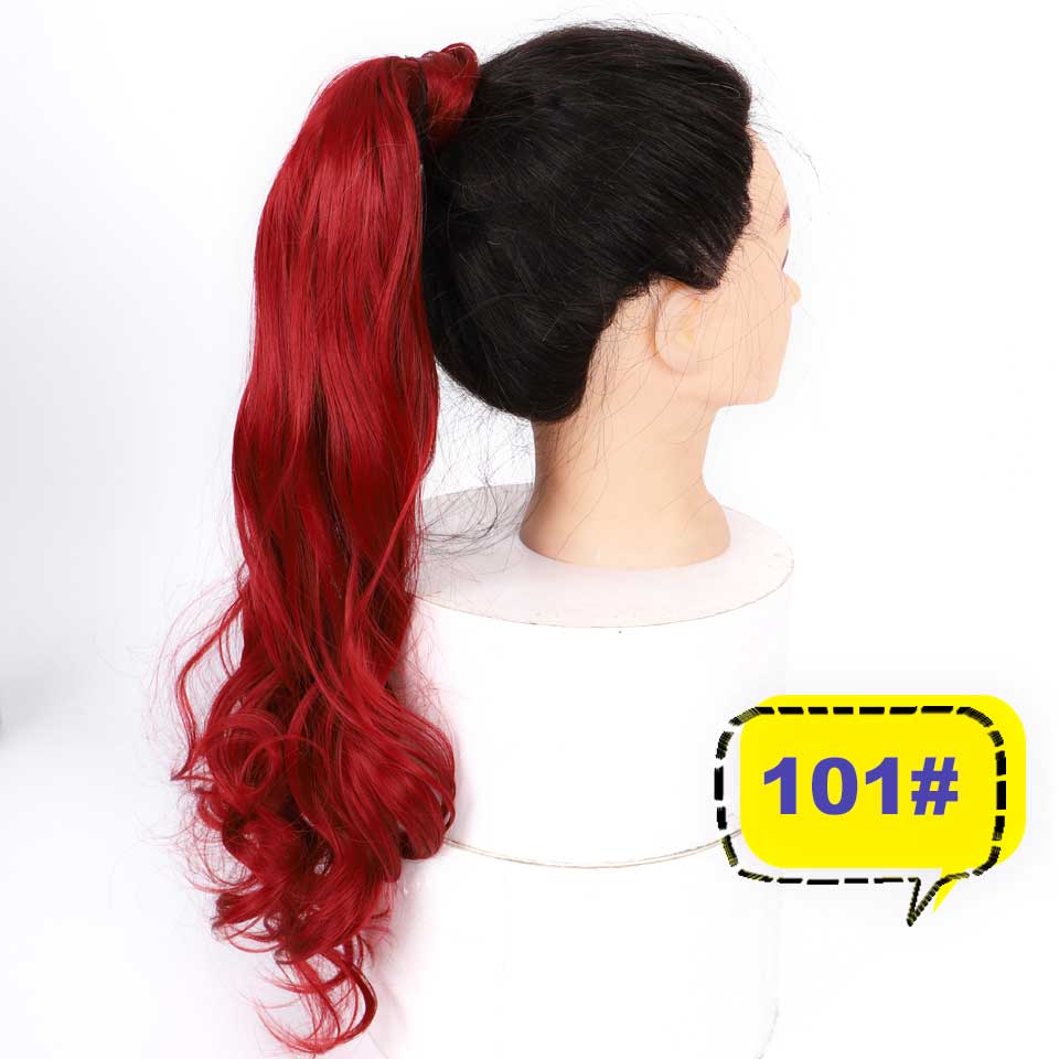 DIFEI Lange Golvende Natuurlijke Paardenstaart Clip in Pony tail Hair Extensions Wrap Rond op Synthetisch Haar Stuk voor Vrouwen: 101