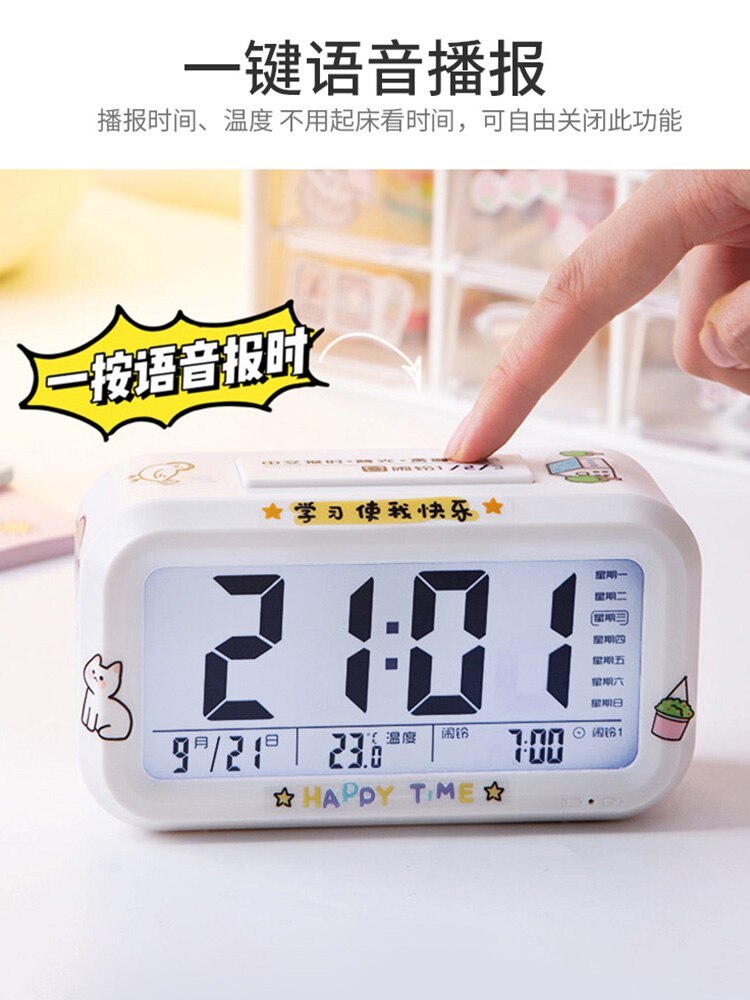 Led Multifunction Digital Clock Electronic Desk Bedroom Date Temperature Lcd Glowing Usb Digital Clock Zegar Home Clock DB60SZ