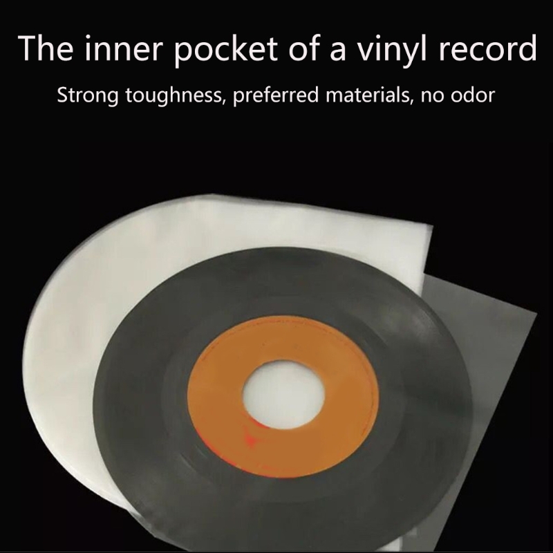 Vinyl Record Inner Sleeves 50x Made from High Premium PE Album Covers with Round Corners for Easy Insert Record