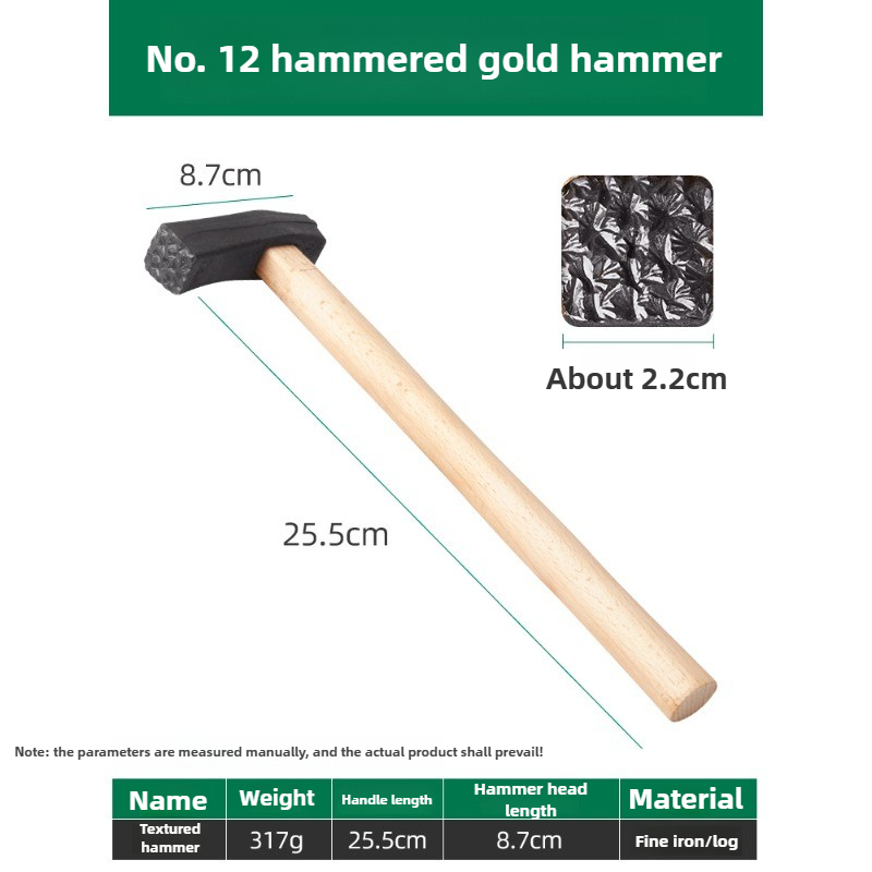 Herramienta de joyería, martillo de textura, martillo de textura dorado y plateado, herramientas de reparación de joyería, herramientas hechas a mano multifunción: BLANCO