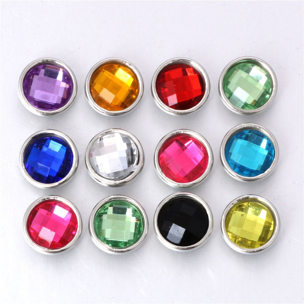10pcs/lot Mixed Color 12MM Random Fish Scale Resin Snap Button For Women Fit 12mm Snap Bracelet Bangle Earrings Necklaces: 6
