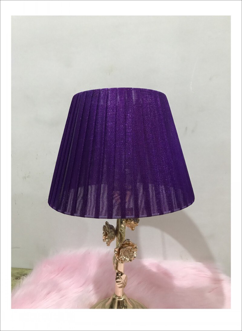 30cm E27 Art déco abajur pour lampes de table couleur pourpre tissu rond abat-jour Style moderne lampe couverture pour la décoration de la maison