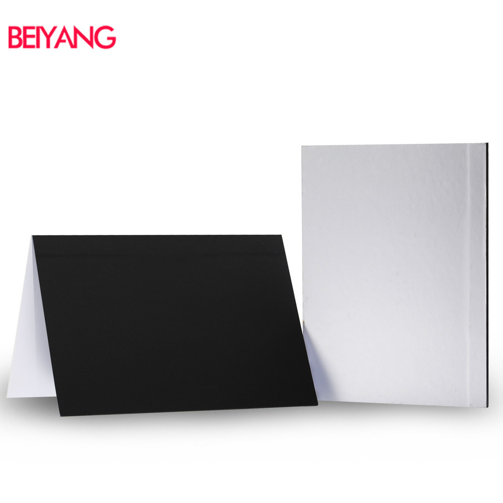 41*28.5cm kamera fotografering tilbehør sammenklappelig pap hvid sort sølv reflektor absorbere lys tykt reflekterende papir