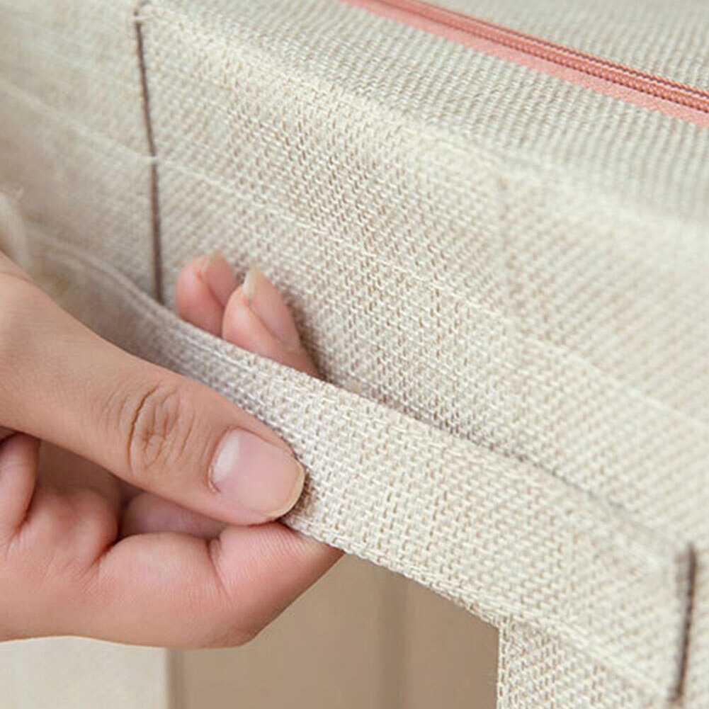 Sweater Home Zipper Space Saving Folding Steel Framework Organizer Large Capacity Clothes Storage Box With Transparent Window