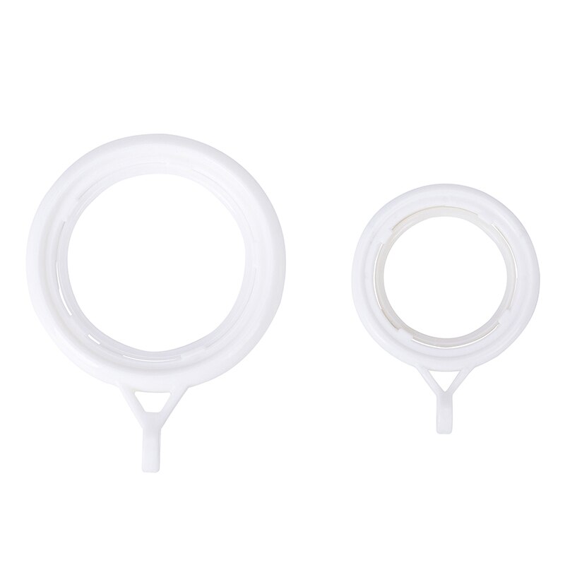 Anillos de cortina para cortinas, arandelas deslizantes de 30/42mm de diámetro interno, anillos tipo ojal a nanoescala, anillos de cortina silenciadores en negro/blanco, 32 Uds.