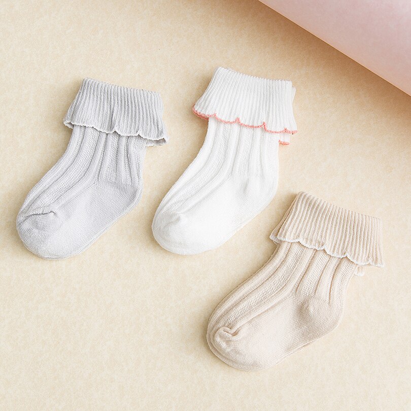 Calcetines calientes para bebé recién nacido, 0-3 años, algodón, Otoño, Unisex, precioso, sólido, skarpetki: gray / 12 meses