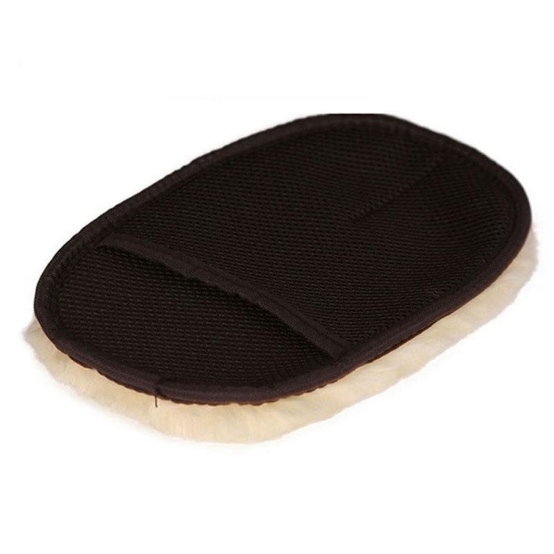 Bilvask hansker bil styling ull myk rengjøringsbørste motorsykkel vaskemaskin rengjøringsbørste motorsykkel vaskemaskin pleieprodukter: Svart