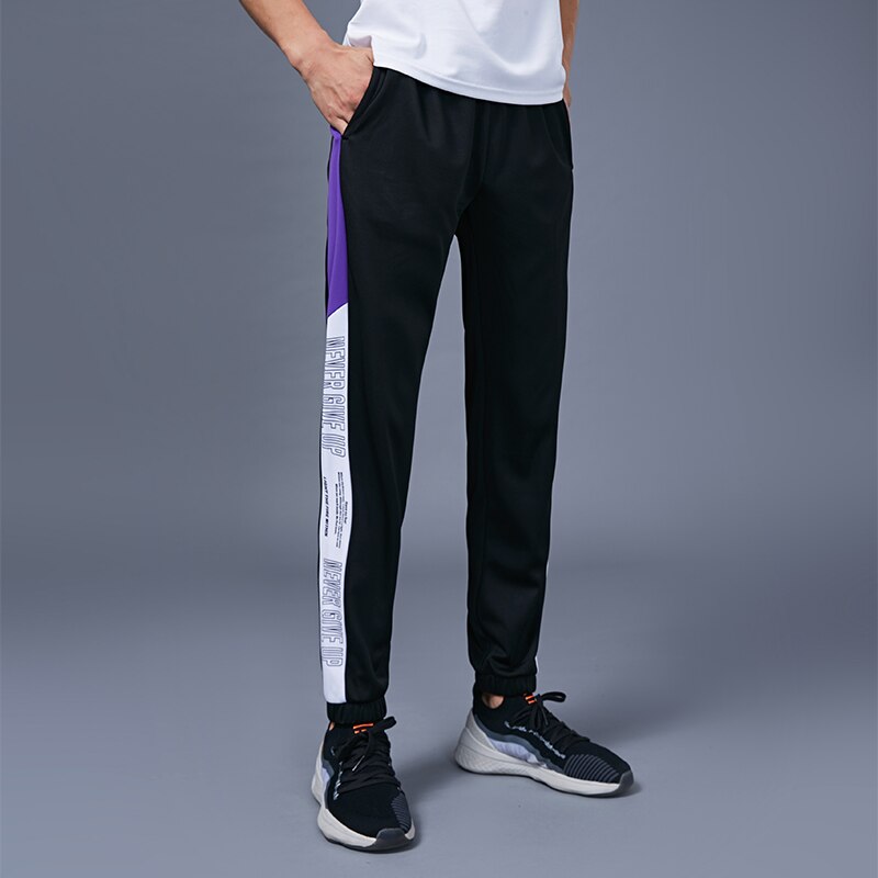 VANSYDICAL Sport Long Pant Men Quick Dry Black Tracksuit Bottoms Printing Running Jogging Gym Pants Workout Male Loose Trouser