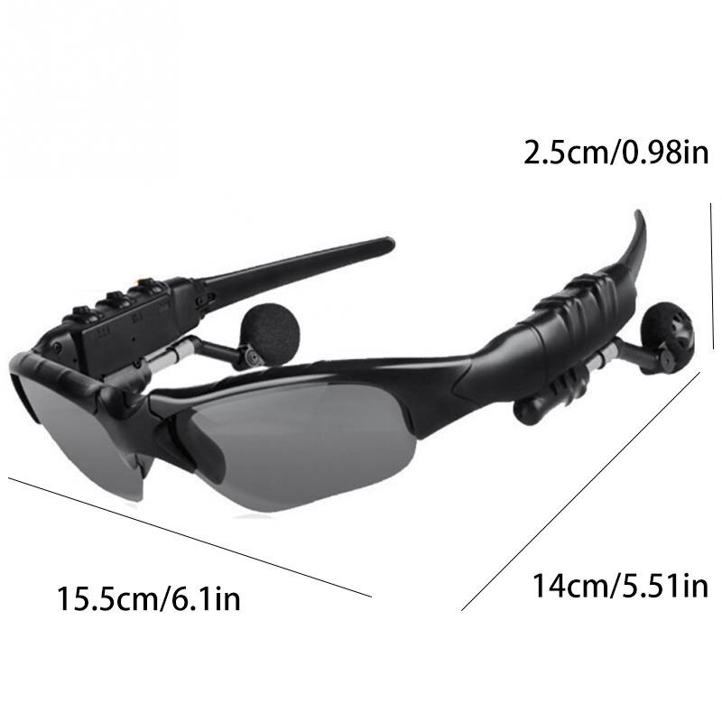 Stereo-oordopjes draadloze headset met microkleurige bril zonnebril voor rijden fietsen sport ruisonderdrukking hoofdtelefoon