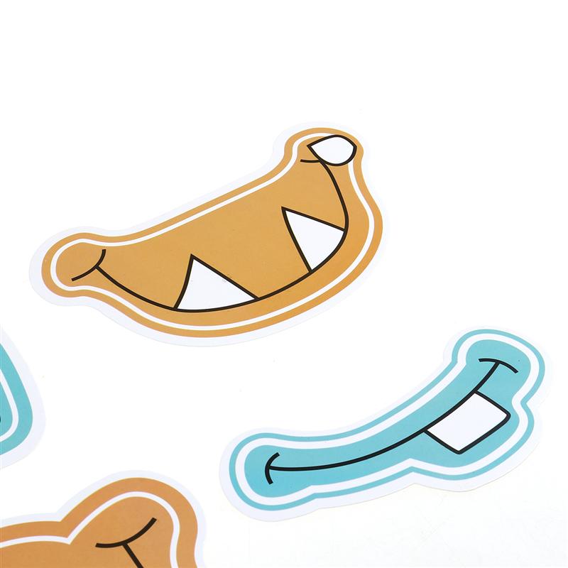 6 stuks grappige cartoon foto-rekwisieten met stokbaard snor gezicht fotohokje poseerrekwisieten voor feest bruiloft