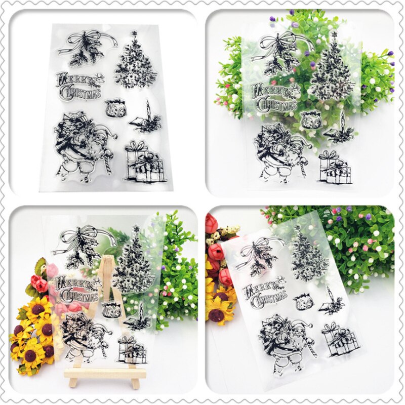 Santa Claus Transparent Silicone Stamp Seal For DIY Scrapbooking Album Decoration Clear Office School Supplies Korean Stationery